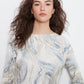 Printed Rounded Hem Sweater by Charlie B in Whirl