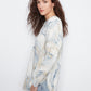 Printed Rounded Hem Sweater by Charlie B in Whirl