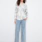 Printed Rounded Hem Sweater by Charlie B in Whirl