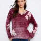 Long Sleeve Drop Shoulder Top by Charlie B in Passion