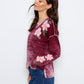 Long Sleeve Drop Shoulder Top by Charlie B in Passion