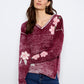Long Sleeve Drop Shoulder Top by Charlie B in Passion