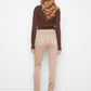 Cuffed Hem Slim 5 Pocket Pants by Charlie B in Latte