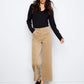 Cropped Patch Pocket Wide Leg Corduroy Pants by Charlie B in Latte