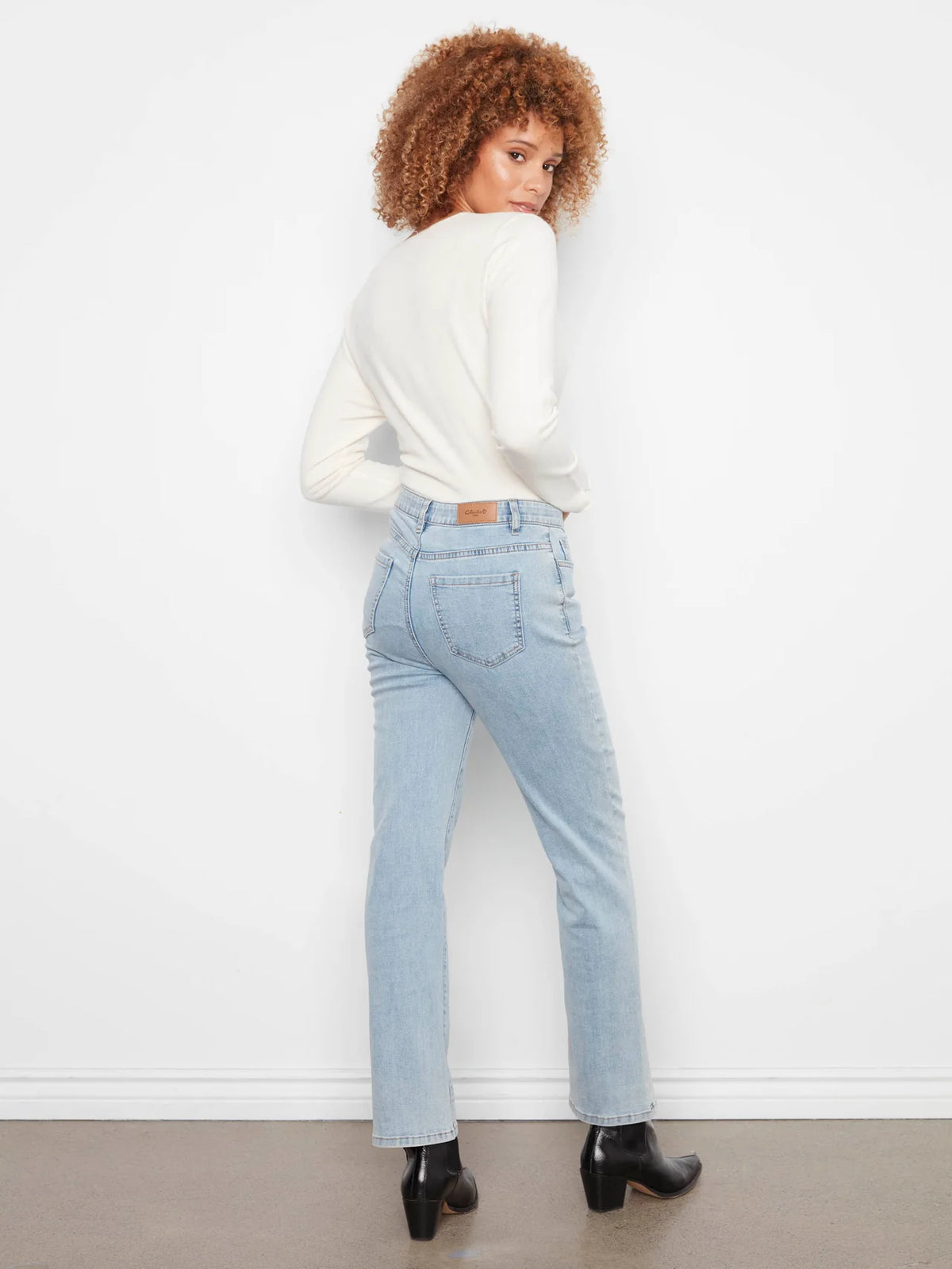 Charlotte Straight Leg Jeans by Charlie B in Light Blue