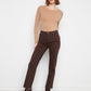 Straight Leg Colored Twill Pants by Charlie B in Coffee
