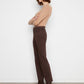 Straight Leg Colored Twill Pants by Charlie B in Coffee