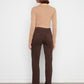 Straight Leg Colored Twill Pants by Charlie B in Coffee