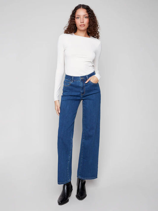 Chloe Wide Leg Jeans by Charlie B in Indigo