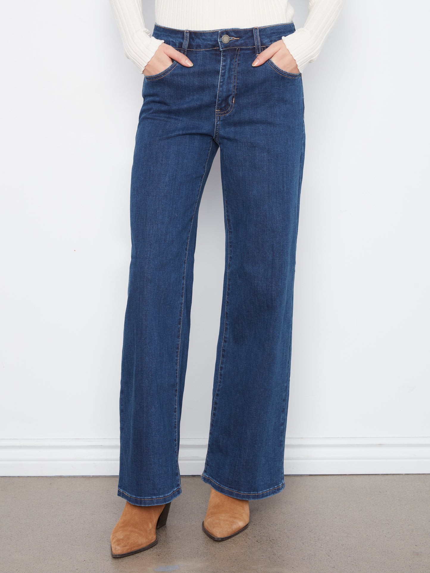 Chloe Wide Leg Jeans by Charlie B in Indigo