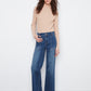 Wide Leg Patch Pocket Jeans by Charlie B in Washed Indigo