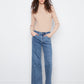 Wide Leg Stretch Denim Jeans by Charlie B in Medium Blue