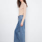 Wide Leg Stretch Denim Jeans by Charlie B in Medium Blue