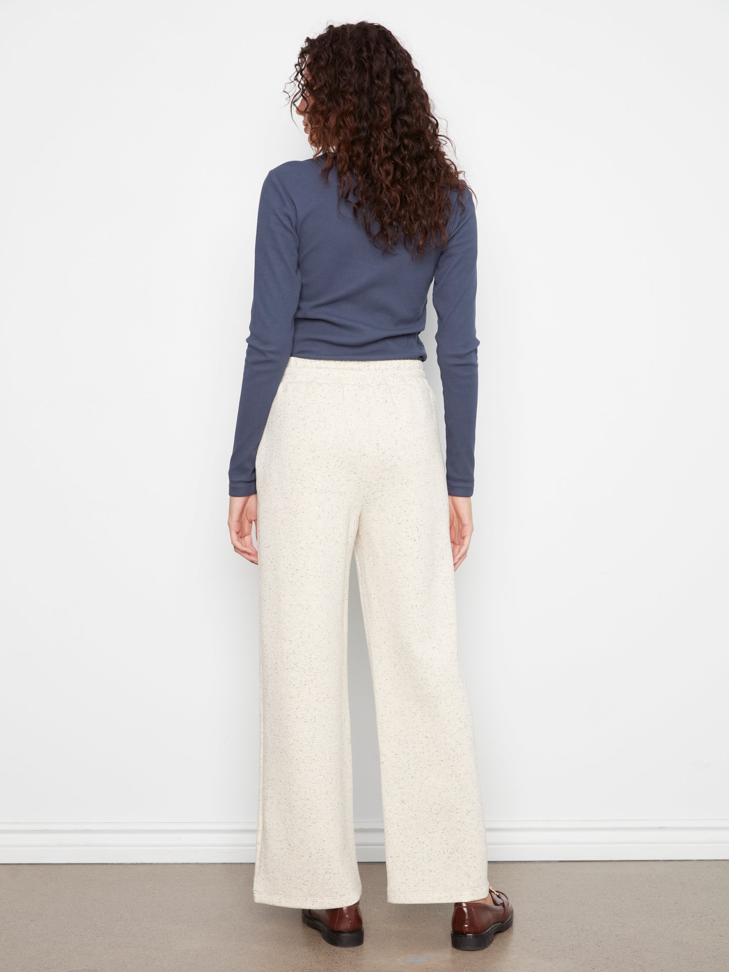 Wide Leg Pin Tuck Pants by Charlie B in Cookies and Cream