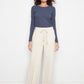 Wide Leg Pin Tuck Pants by Charlie B in Cookies and Cream