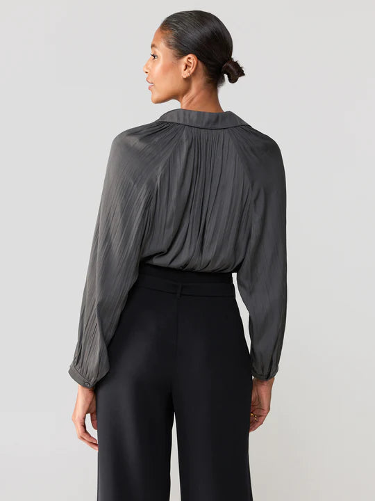 Casually Cute Sateen Blouse by Sanctuary in Mineral