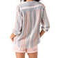 As You Are Button Front Shirt by Sanctuary in Orange Crush Stripe