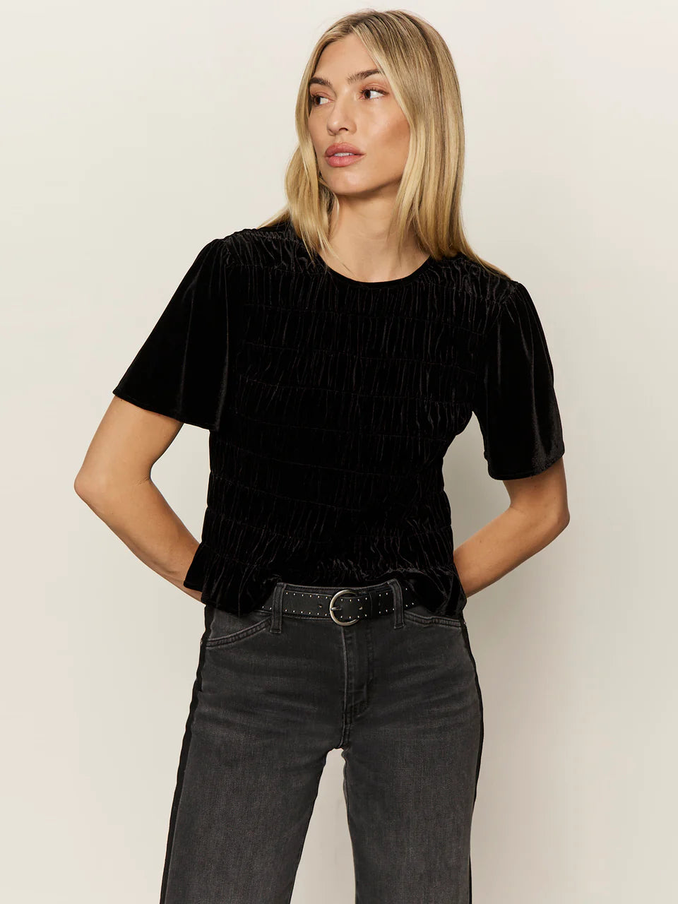 We Belong Together Velvet Top by Sanctuary in Black