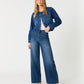 Maeve Denim Pant by Level 99 in Pool Blue