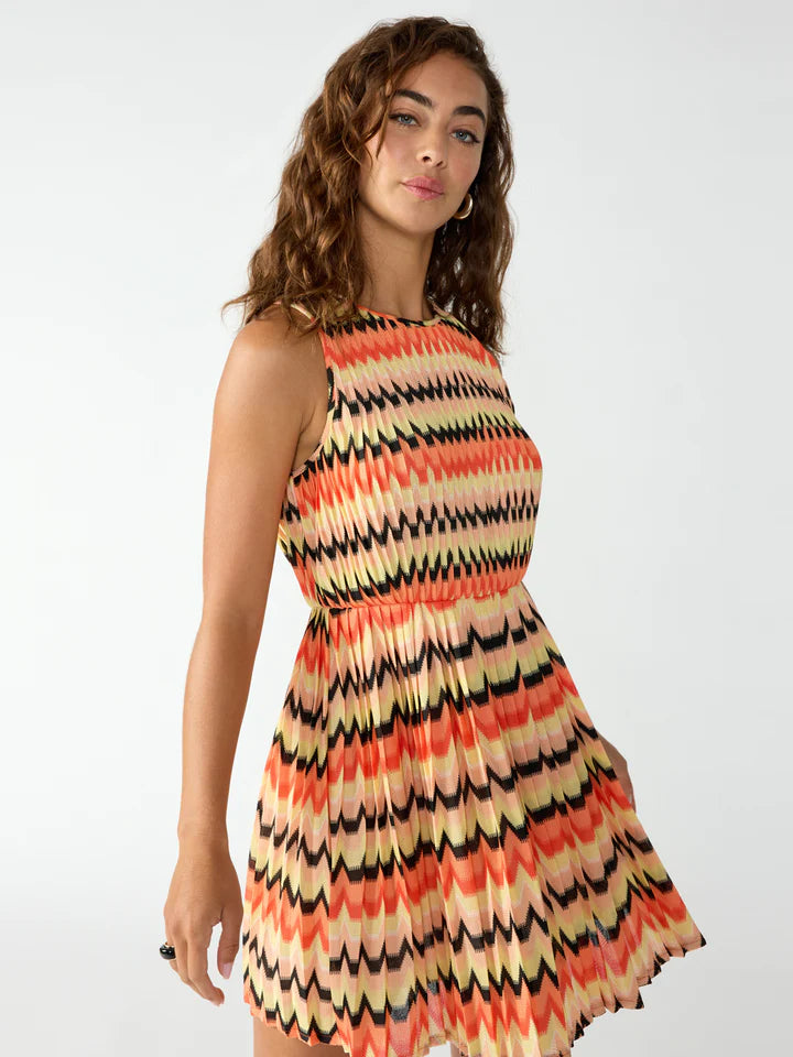 Summer Crochet Mini Dress by Sanctuary in Citrus Stripe