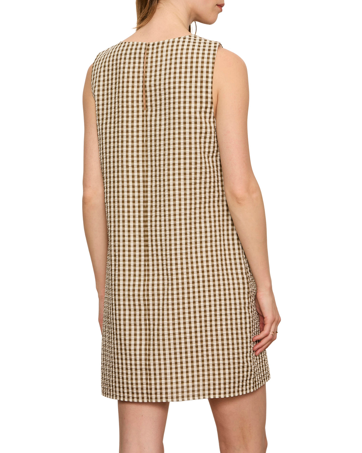 Way to be Gingham Shift Dress by Sanctuary in Timber/Collagen Gingham