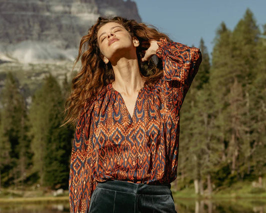 Truce Shirt by Traffic People in Rust