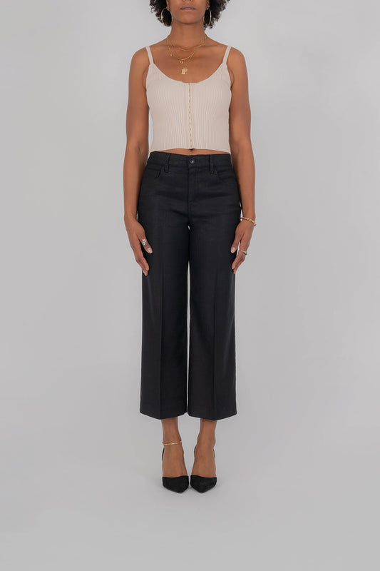 Annabelle Five-Pocket Wide Leg Pant by Level 99 in Black