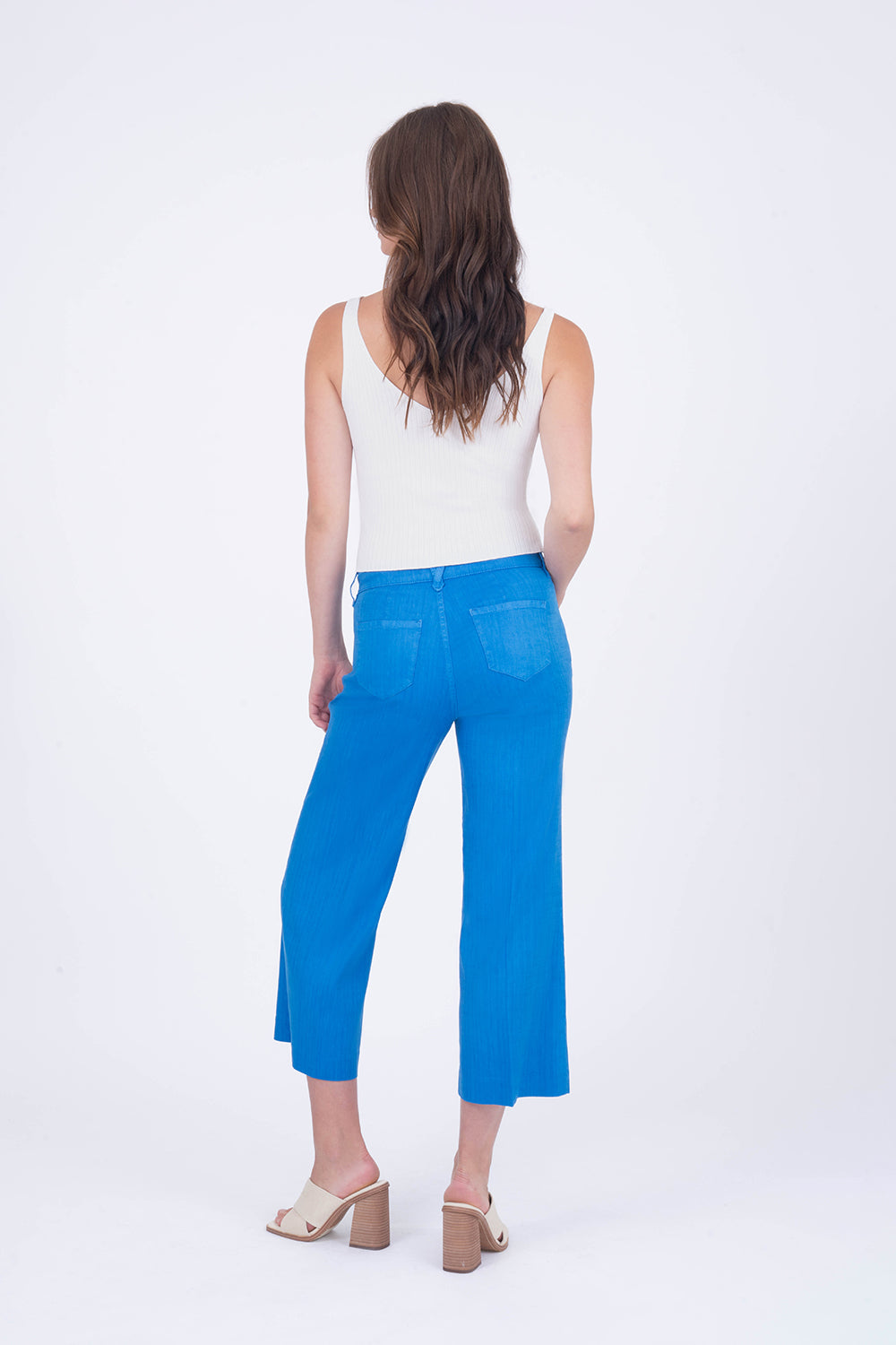 Anabelle Five-Pocket Wideleg Pant by Level 99 in Lapis