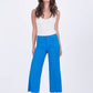 Anabelle Five-Pocket Wideleg Pant by Level 99 in Lapis