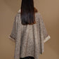 Chambord Faux Fur Collar/Sleeves Poncho by Maison Lurex in Cream
