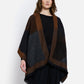 Chinon Open Poncho by Maison Lurex in Brown/Black