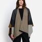Chinon Open Poncho by Maison Lurex in Brown/Black