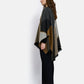 Chantilly Open Poncho by Maison Lurex in Grey/Brown