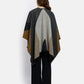 Chantilly Open Poncho by Maison Lurex in Grey/Brown