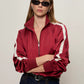 Satin track Jacket by Sanctuary in Crimson