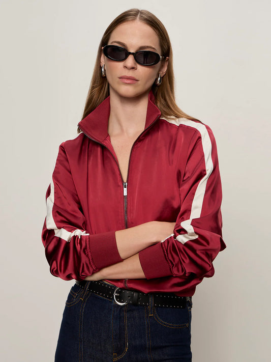 Satin track Jacket by Sanctuary in Crimson