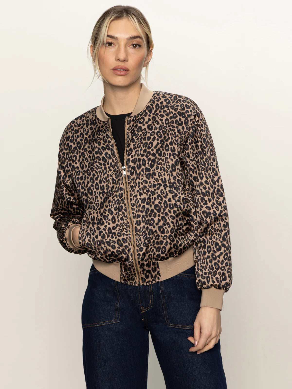 Monroe Sateen Bomber Jacket by Sanctuary in French Kitty