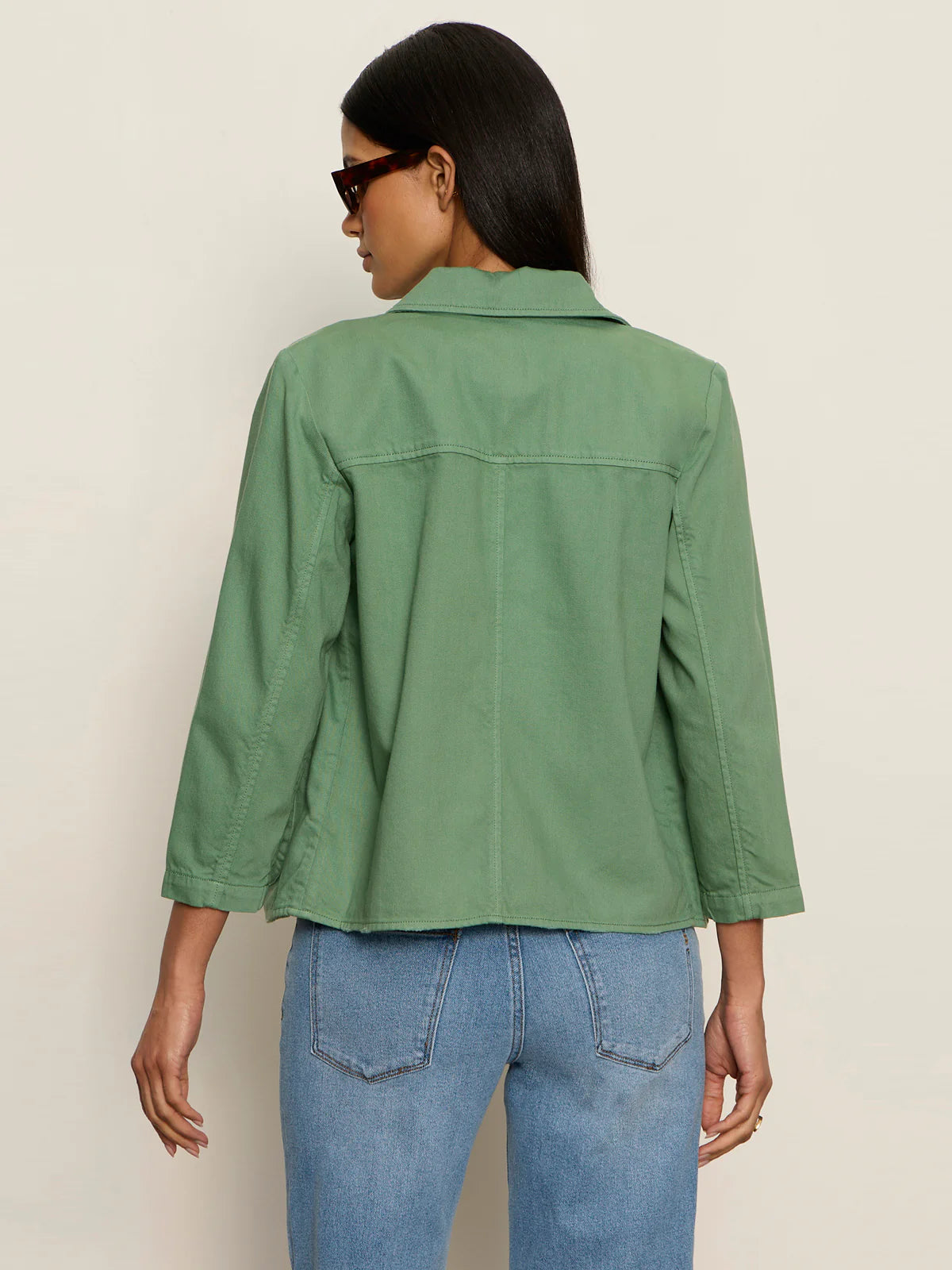 Crop Chore Jacket by Sanctuary in Green Juice