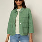 Crop Chore Jacket by Sanctuary in Green Juice
