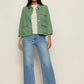 Crop Chore Jacket by Sanctuary in Green Juice