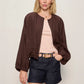Linen Bubble Jacket by Sanctuary in Rich Soil