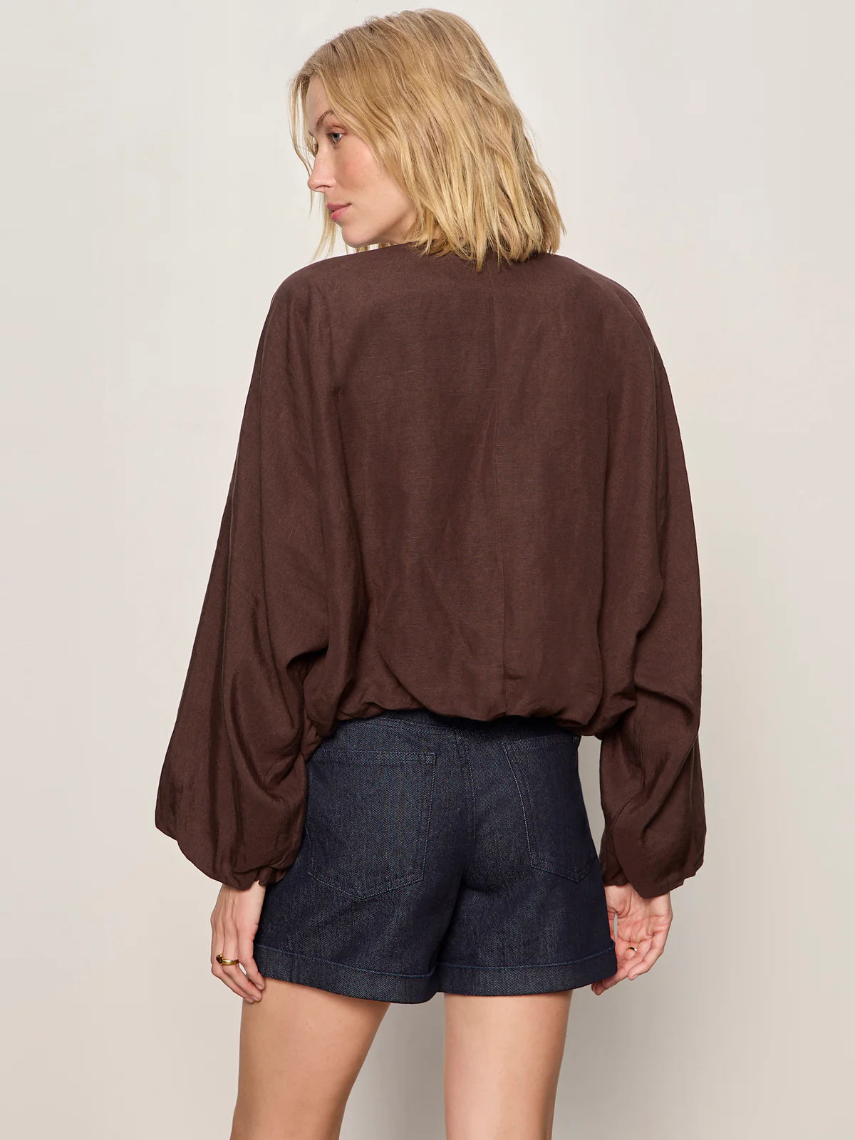 Linen Bubble Jacket by Sanctuary in Rich Soil