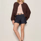Linen Bubble Jacket by Sanctuary in Rich Soil