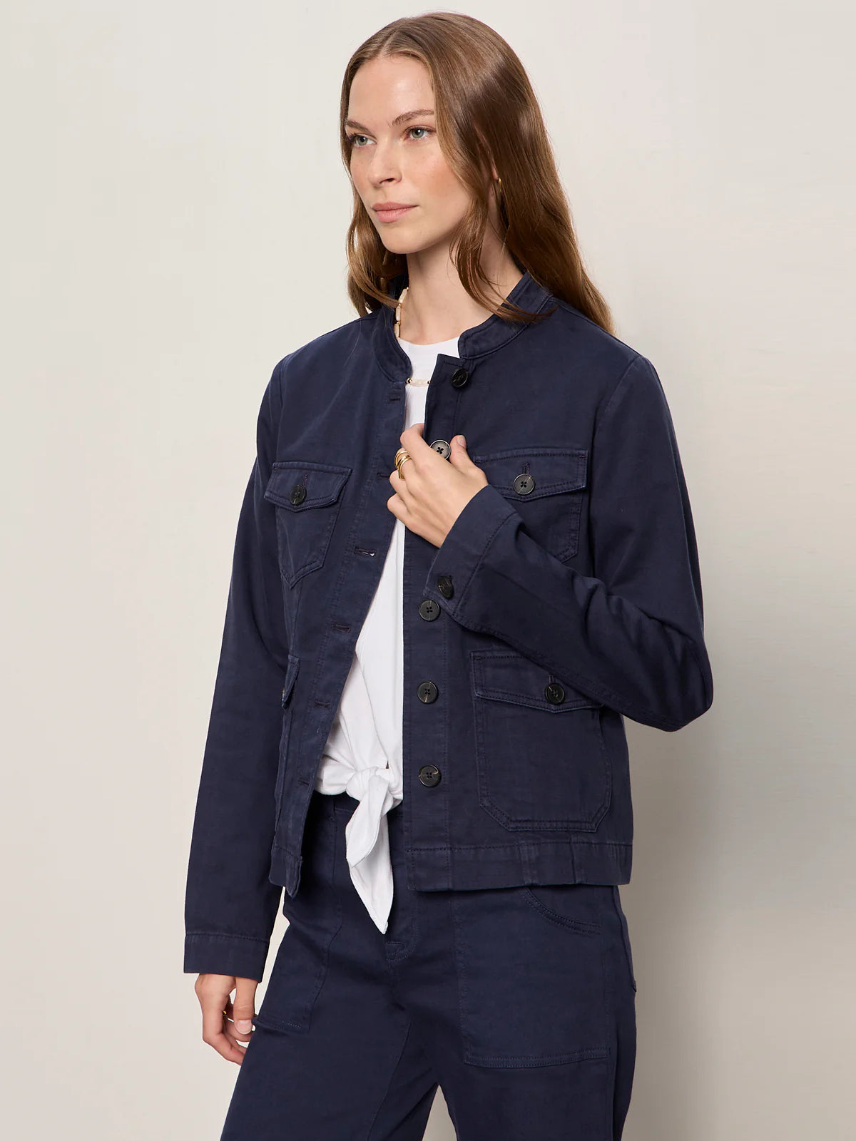 Ames Military Jacket by Sanctuary in Navy Balzer