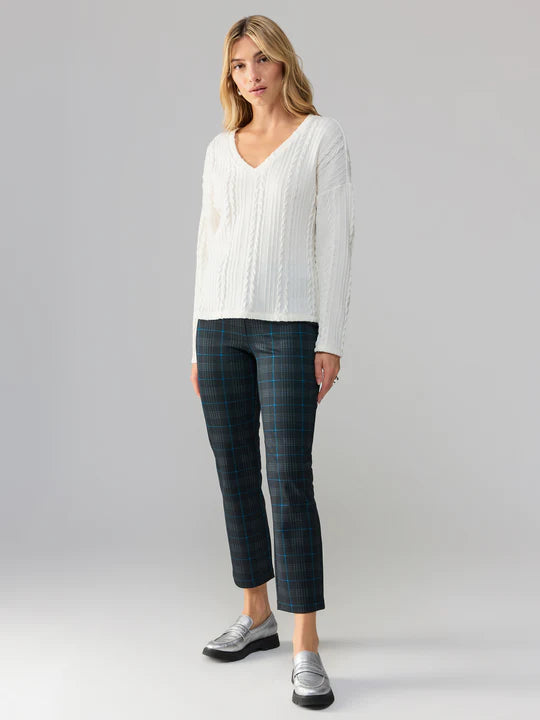 Carnaby Kick Crop Semi High Rise Legging by Sanctuary in Blue Moon Plaid