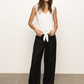 The Linen Marine Wide Leg Pant by Sanctuary in Black