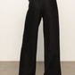 The Linen Marine Wide Leg Pant by Sanctuary in Black