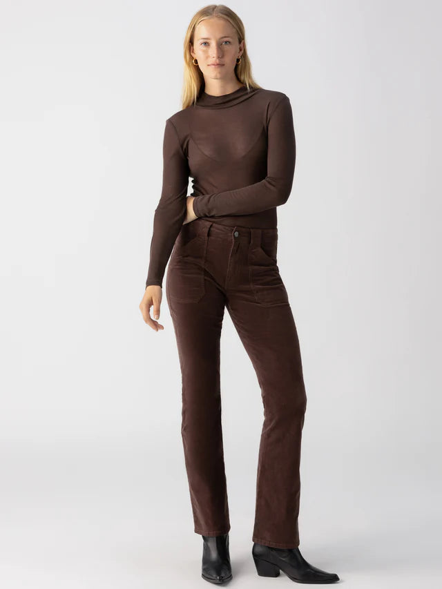 Corduroy Hayden Bootcut Pants by Sanctuary in Brown Sugar