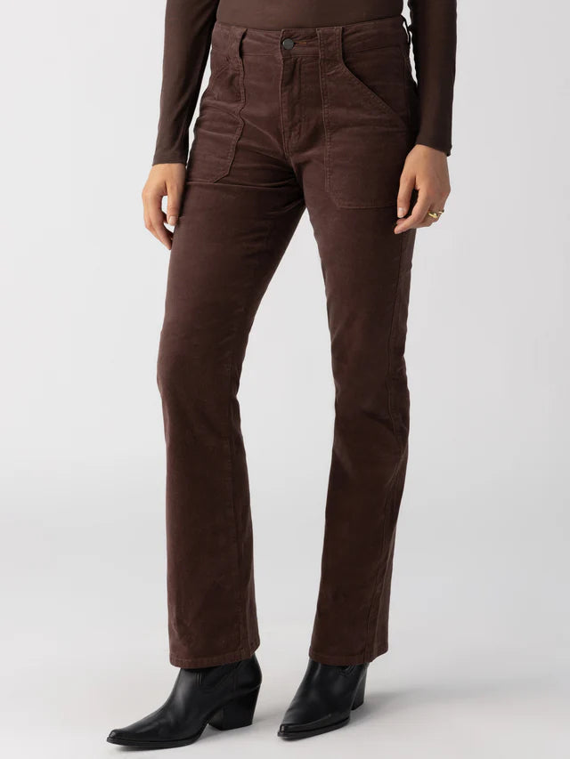 Corduroy Hayden Bootcut Pants by Sanctuary in Brown Sugar