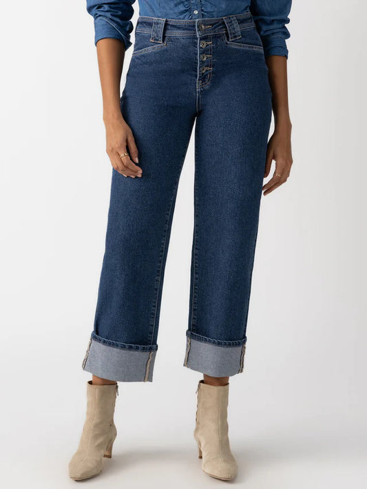 Luna Cuffed Denim Pant by Sanctuary in Solstice